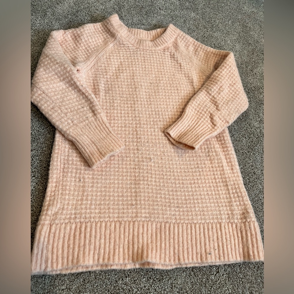 Lou & Grey oversized fluffy pink sweater, size small
